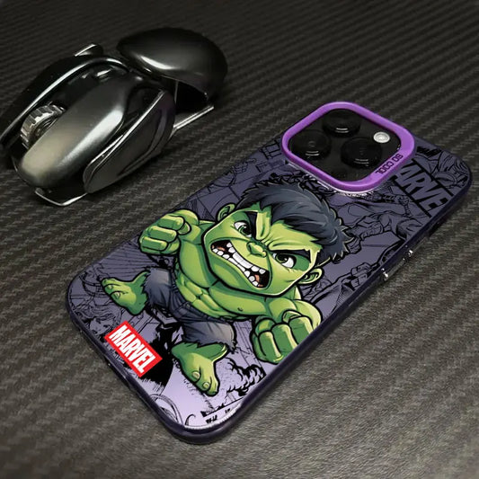 Xiaomi-cover Avengers Hulk – chibi med løftet knytnæve og lilla kant