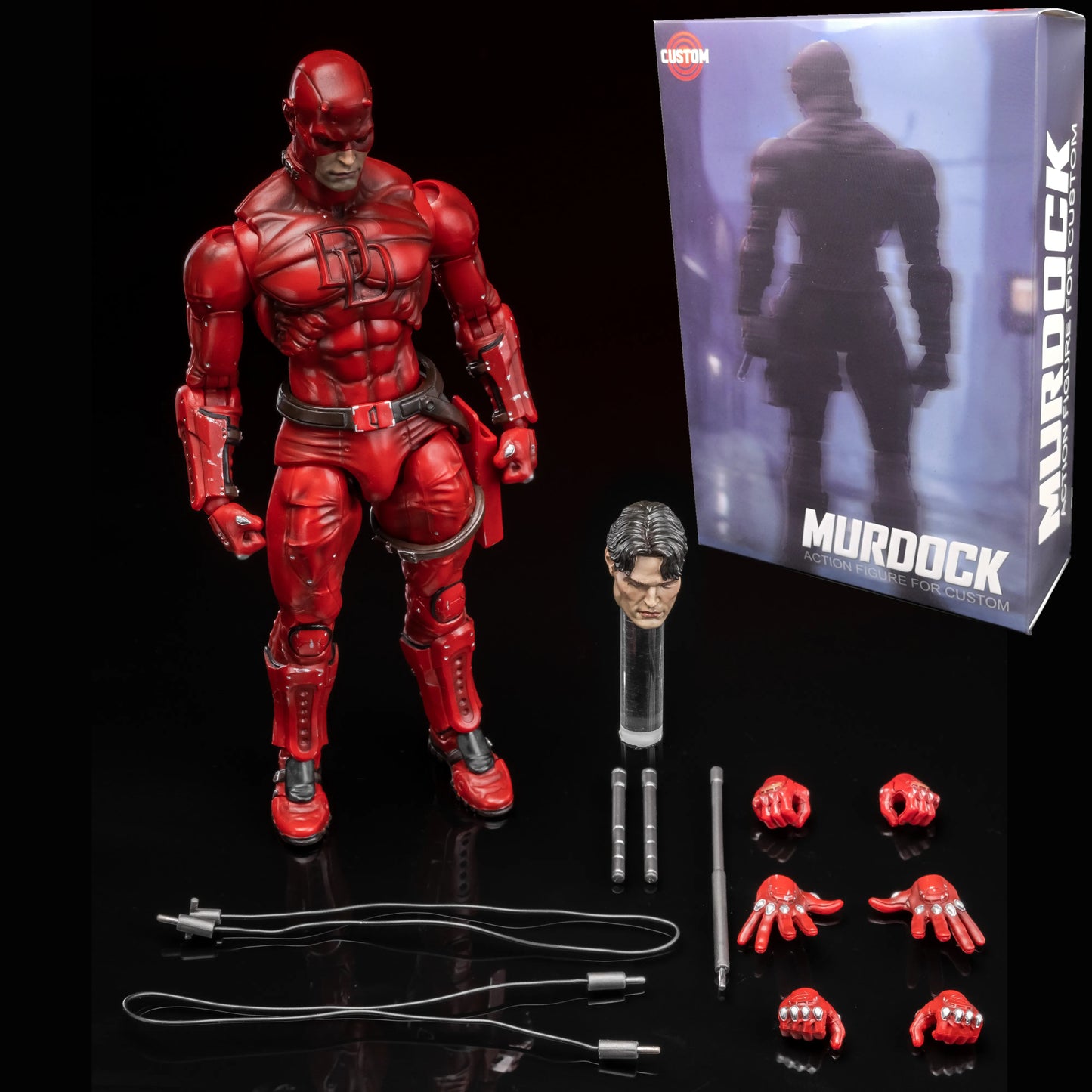 Daredevil figura – klasszikus piros jelmez