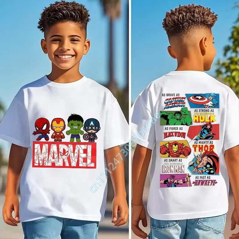 Kids' Marvel T-Shirt - As Brave As Captain America Hero Attributes