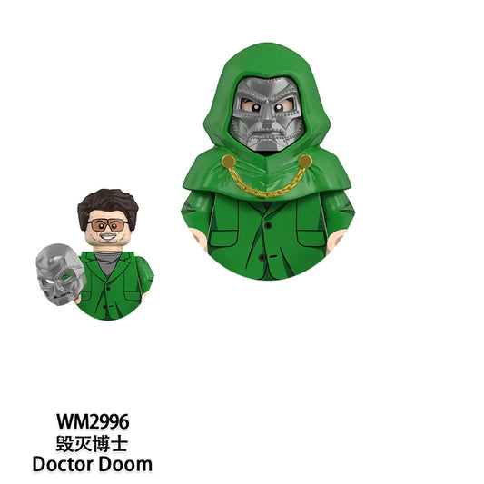 Figurină tip blocuri de construcție Doctor Doom – Față demascată și ochelari
