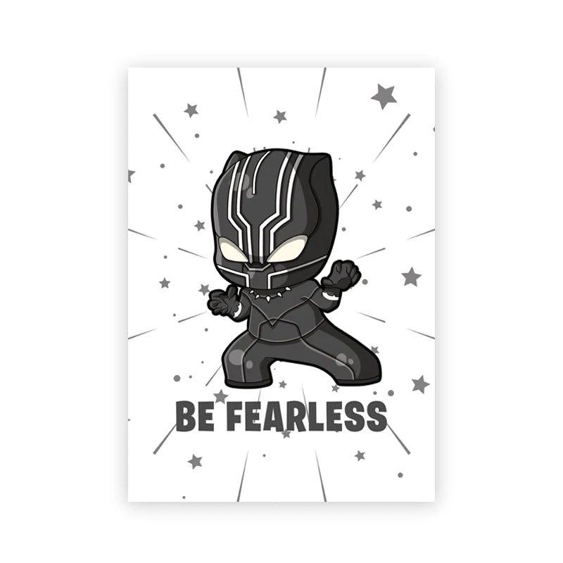 Chibi-plakat Black Panther – Vær frygtløs