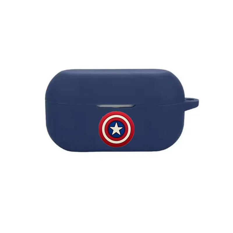 Avengers Captain America-öronsnäcksfodral – Marinblå sköld