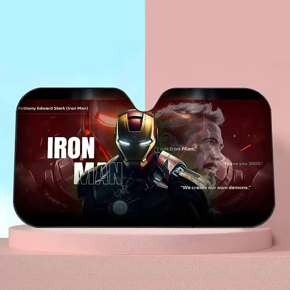 Sluneční clona do auta Iron Man – ochrana čelního skla před UV zářením