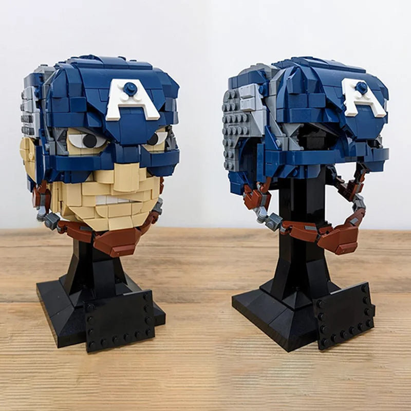 LEGO Captain America - Helmeted Bust Building Set, 587 Pieces