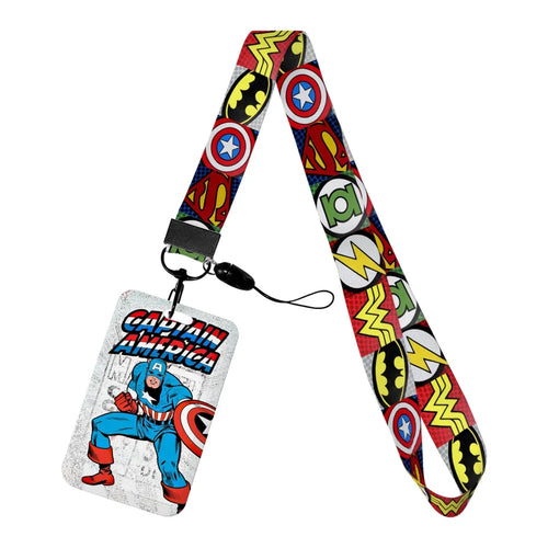 Captain America-badgeholder – hvid tegneserietitel