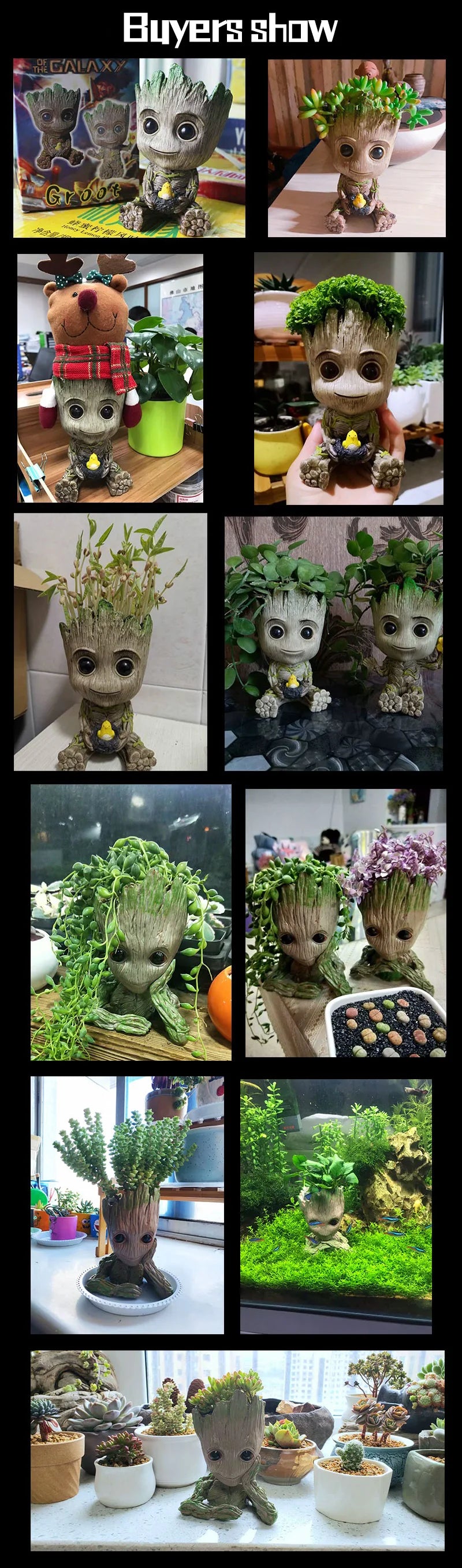 Baby Groot növénytartó – többféle pózba állítható ceruzatartó és rendszerező