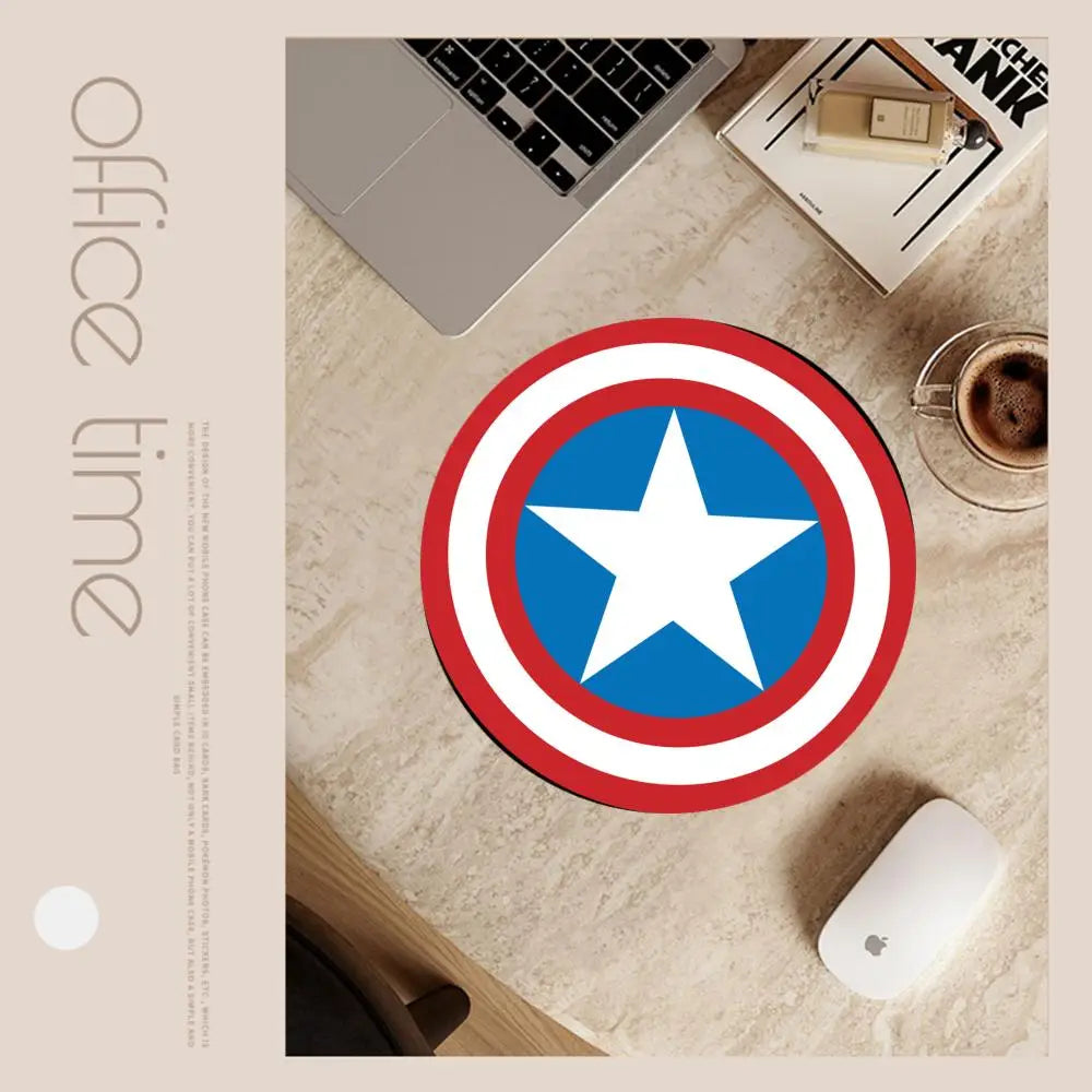 Covoraș de mouse Avengers Captain America - Scut rotund albastru