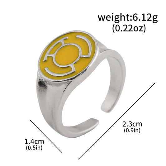 Avengers-ring – Gult cirkelsymbol