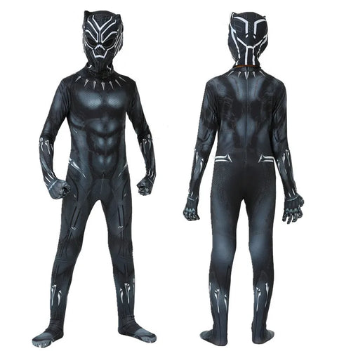 Black Panther Costume - Full Bodysuit with Mask