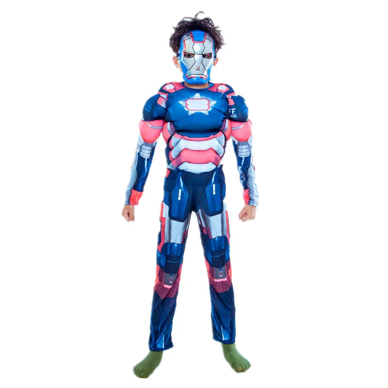 Iron Patriot-cosplaydräkt för barn - muskulös overall