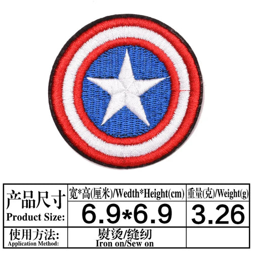 Patch Avengers Captain America - Escudo redondo