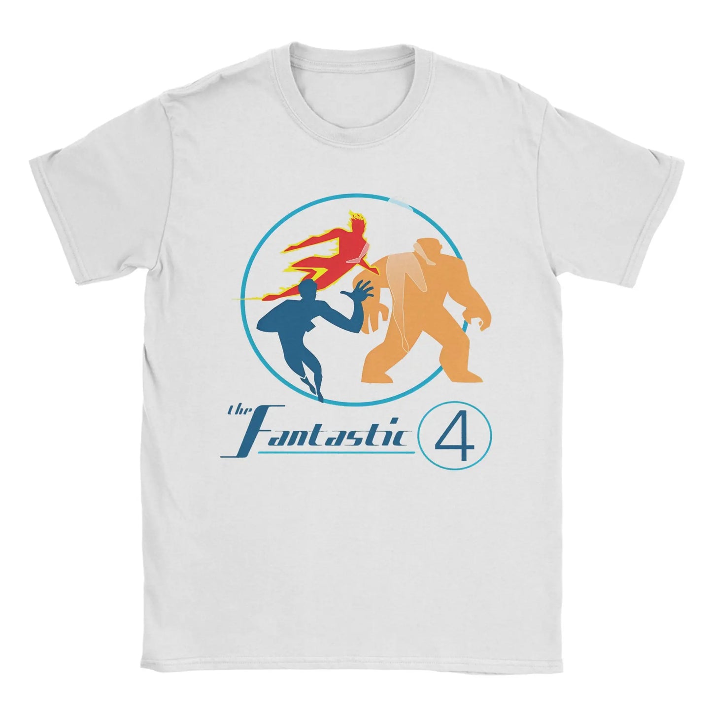 T-shirt The Fantastic 4 First Steps – poster rétro bleu unisexe