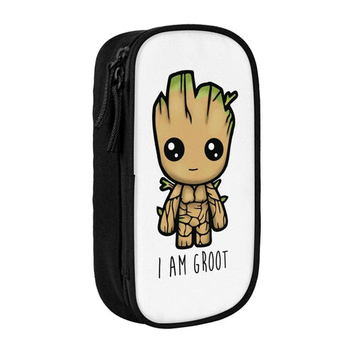 Avengers Baby Groot Pencil Case - I Am Groot Cartoon White Background