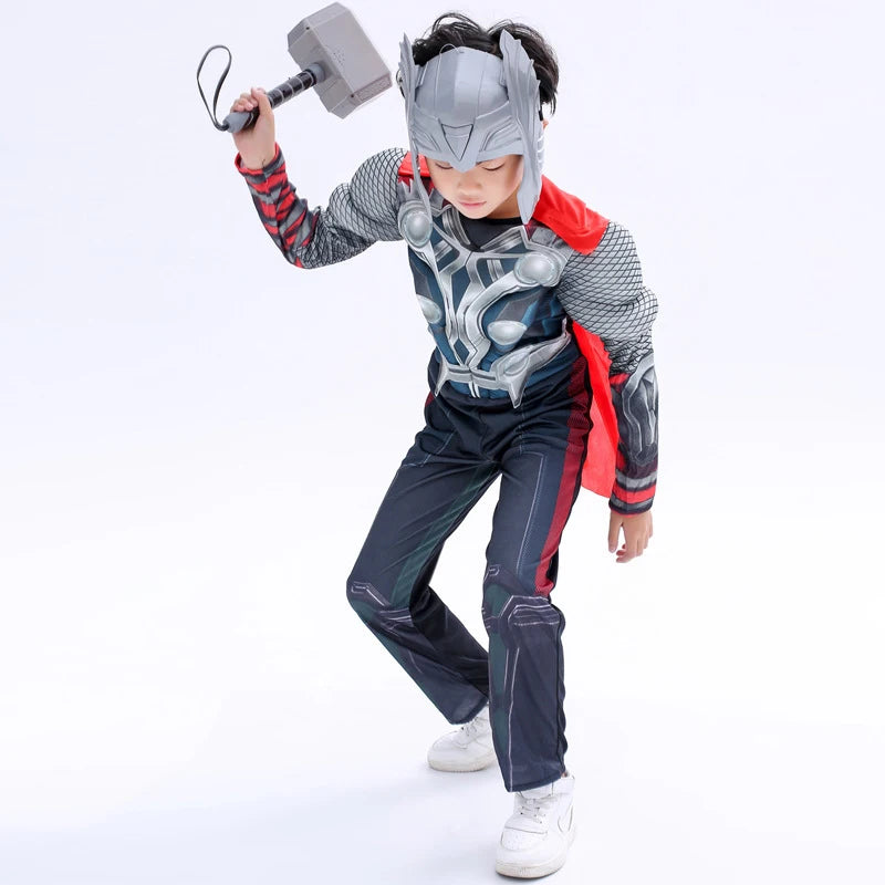 Avengers Thor-dräkt – cosplaydräkt för barn med hammare och hjälm