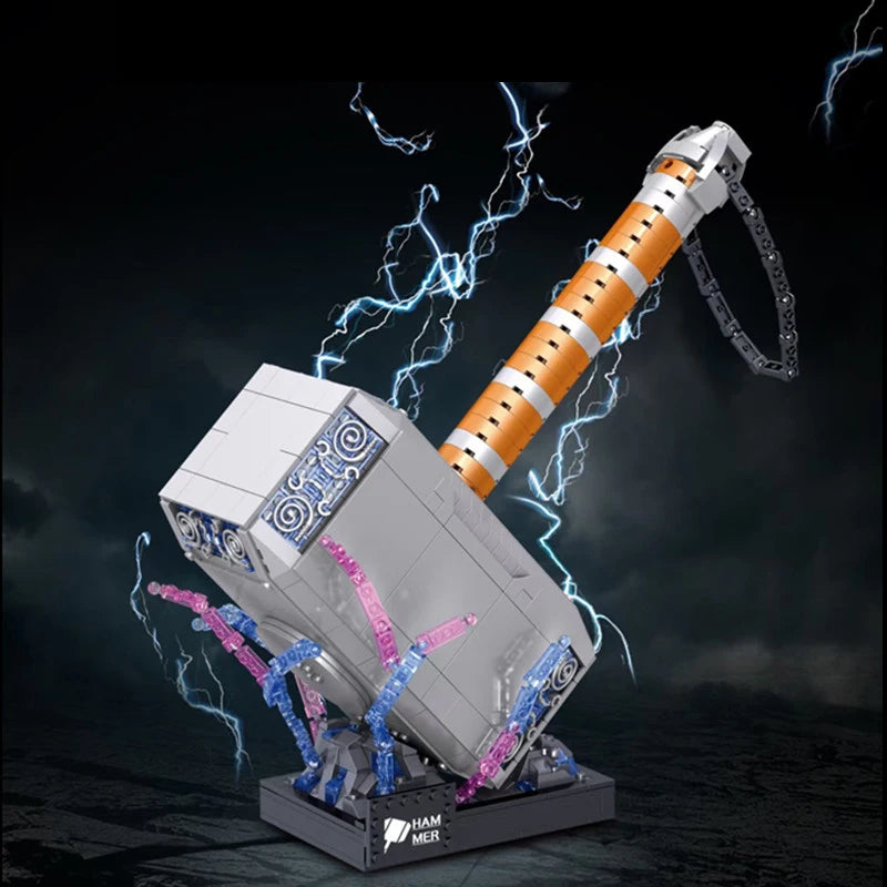 Figura de blocos dos Avengers, martelo do Thor - 975 peças