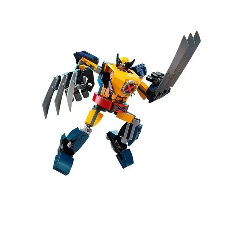 Byggblockset med Avengers-mecha – Captain America, Hulk, Wolverine och Thanos