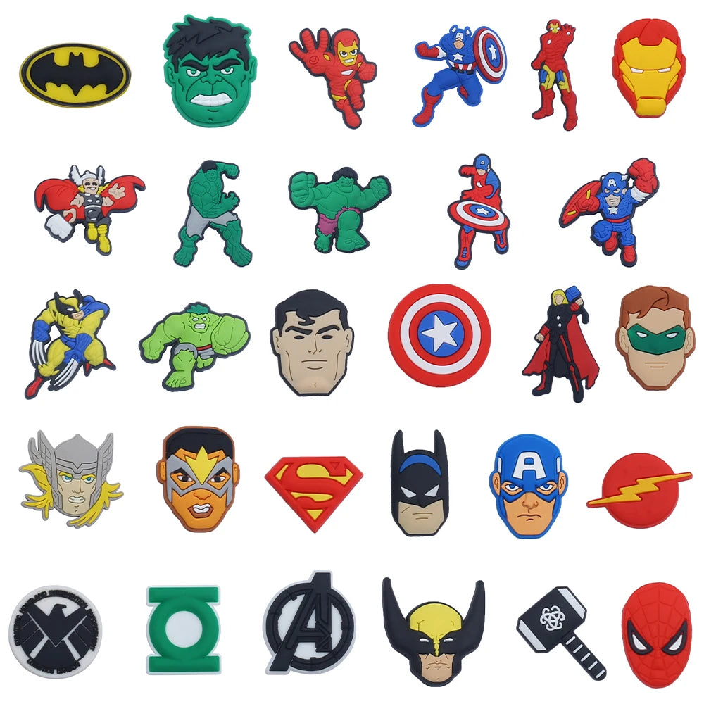 Brelocuri decorative Avengers Supereroi – Accesorii pentru încălțăminte, 30 de piese