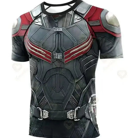 Kompresní dres Ultron – šedočervené brnění