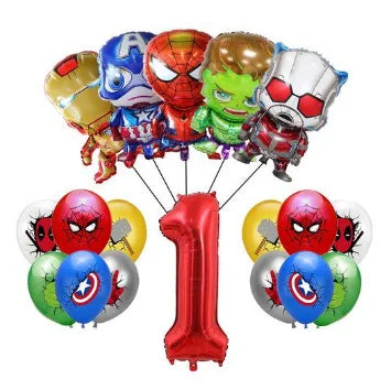 Narozeninová výzdoba Avengers – balón s číslem 1