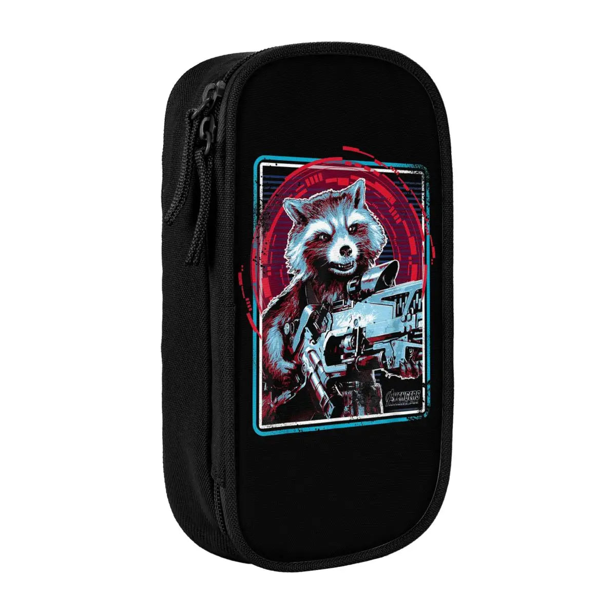 Pouzdro Avengers Rocket Raccoon – Retro neonový styl s puškou