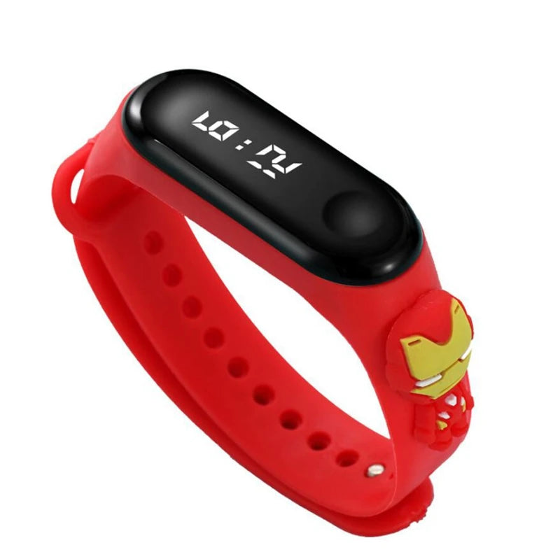 Ceas Avengers cu LED - Pentru copii, impermeabil, supererou