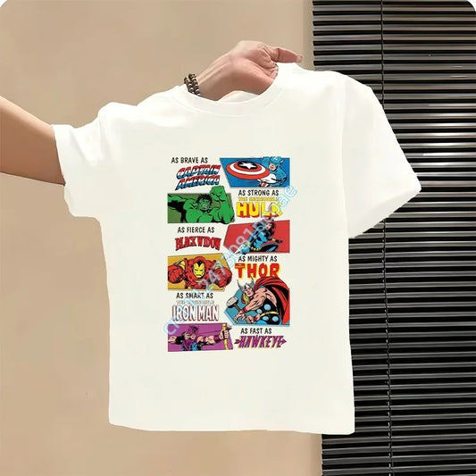 T-shirt pour enfant Avengers As Brave As Captain America - Blanc