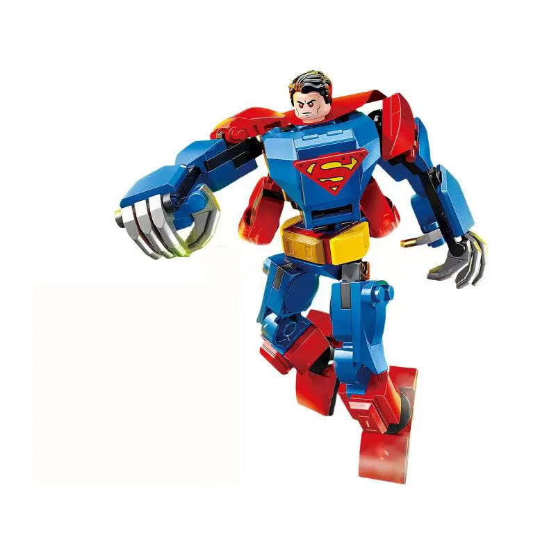 Byggblockset med Avengers-mecha – Captain America, Hulk, Wolverine och Thanos