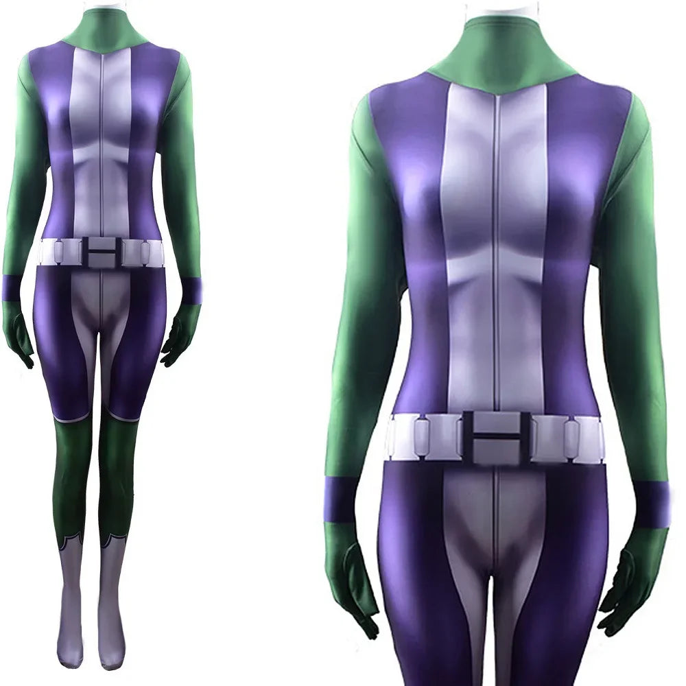 Kostým She-Hulk - fialovo-bílý overal