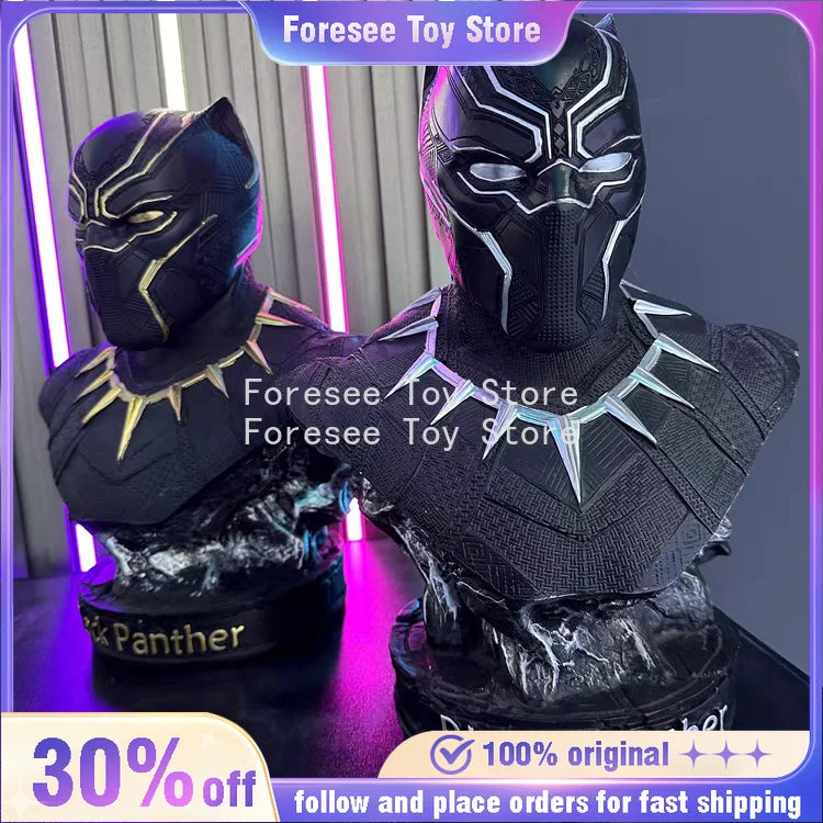 Bust Avengers Black Panther – sculptură din rășină aurie 35cm