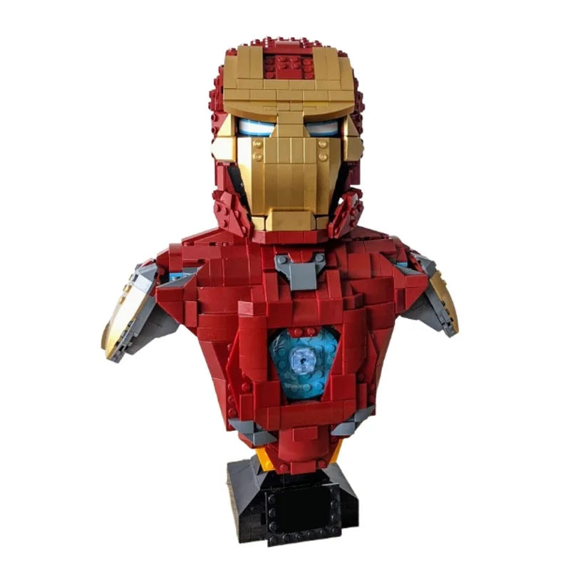Avengers Iron Man Bust Brick Figure - 882 Pieces