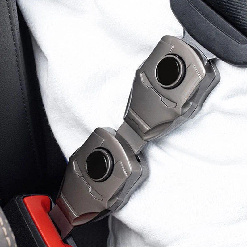 Iron Man Car Accessory - Chrome Seatbelt Buckle Cover