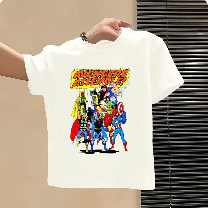 Kids' Avengers T-Shirt - Characters Design White