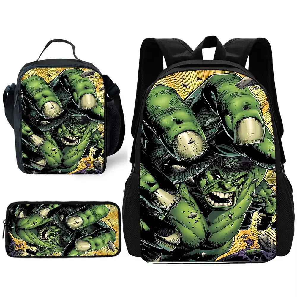 Hulk hátizsák szett – pusztító öklök képregényes stílusban