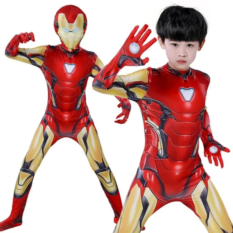 Costum de cosplay Iron Man pentru copii – combinezon de supererou