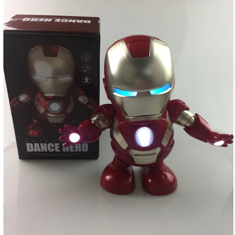 Dansande LED-robot Avengers Iron Man – Silverfärgad hjälm, Dance Hero