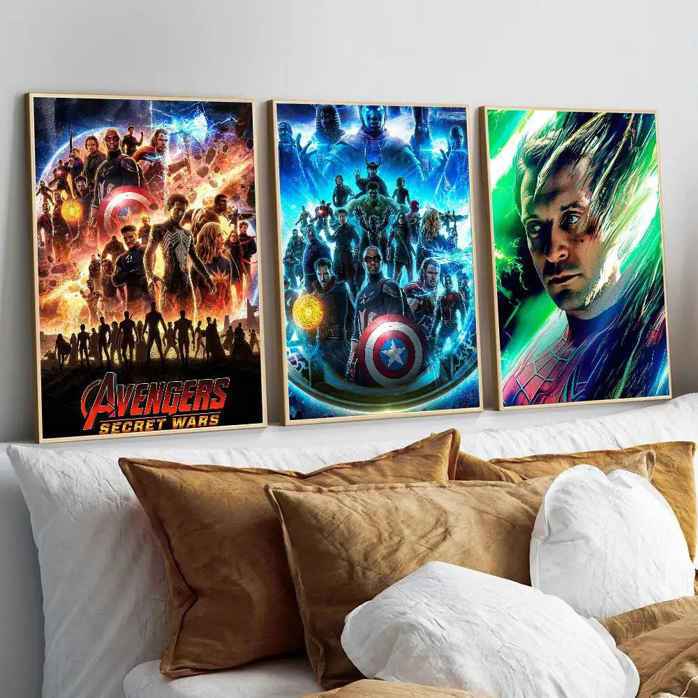 Plakát Avengers Secret Wars – kosmický design exploze týmu