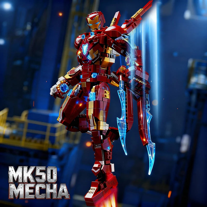 Stavebnice Iron Man MK50 Mecha – energetické čepele, více než 1500 dílků