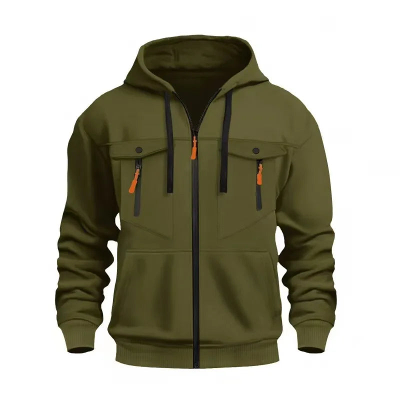 Sweatshirt Marvel Avengers com capuz e fecho - Logótipo néon, vários bolsos, para homem
