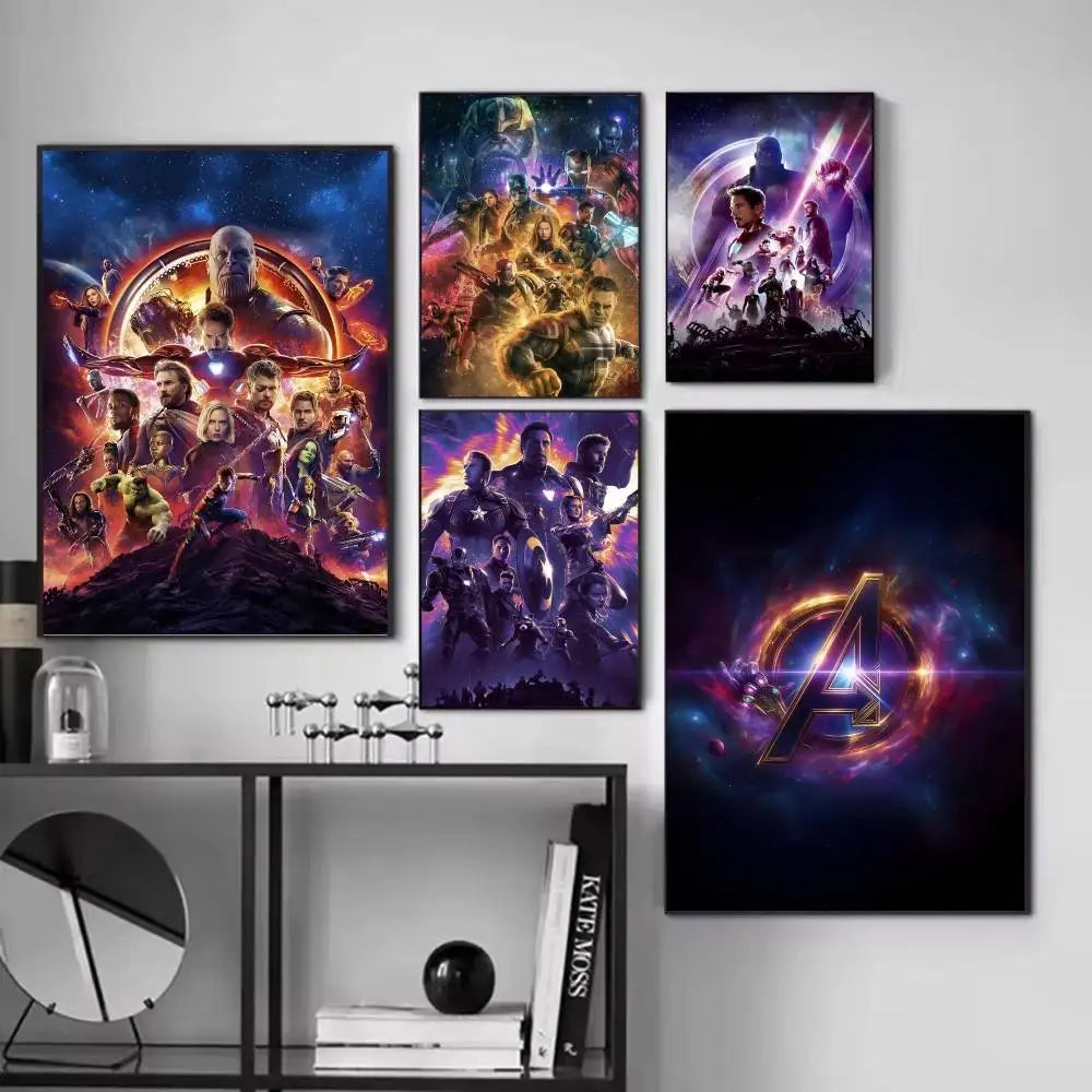 Plakát Avengers Infinity War – temný fialový design