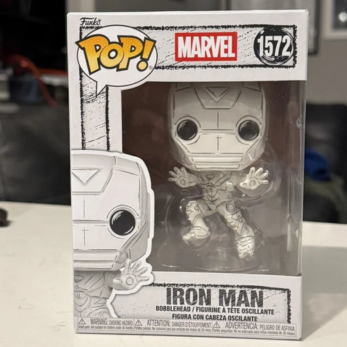 Funko Pop Avengers Figure Iron Man - White Sketch #1572