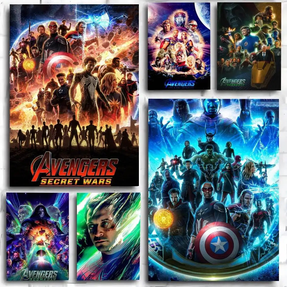 Plakát Avengers Secret Wars – kosmický design exploze týmu