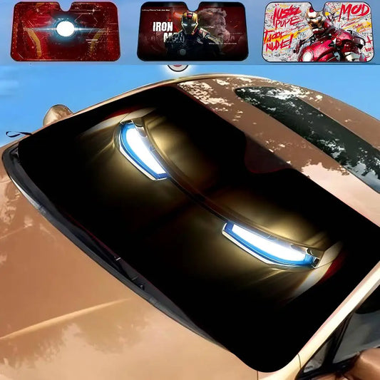 Sluneční clona do auta Iron Man – ochrana čelního skla před UV zářením