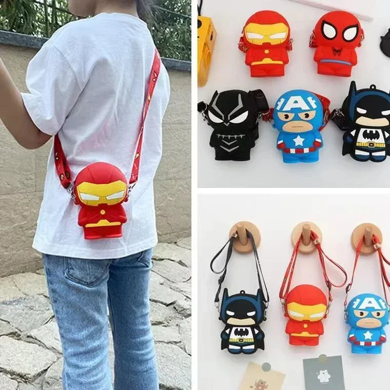 Avengers-axelväska med figur Iron Man – röd och guld