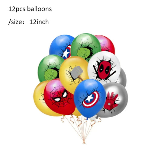 Avengers-fødselsdagsdekoration – balloner x12