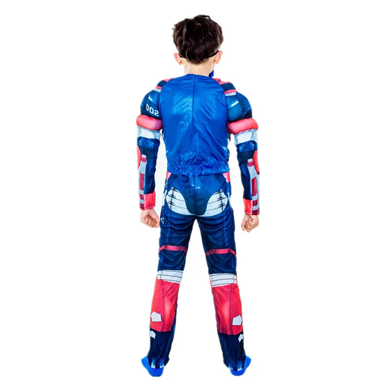 Iron Patriot-cosplaydräkt för barn - muskulös overall