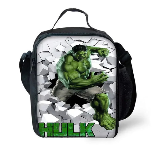 Hulk-matlådeväska – helfigur som tränger igenom en sprucken vit mur