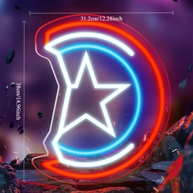 LED neon Avengers Iron Man – trojúhelníkový reaktor