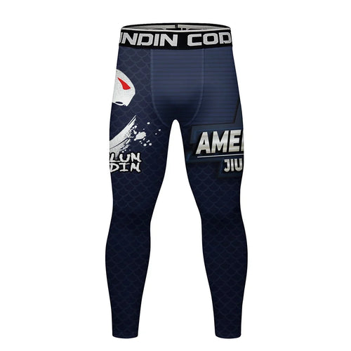 Kalhoty na jiu-jitsu Captain America – legíny se štítem a orlem