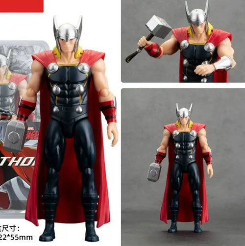 Figura dos Vingadores Thor - Modelo articulado com armadura azul 18cm