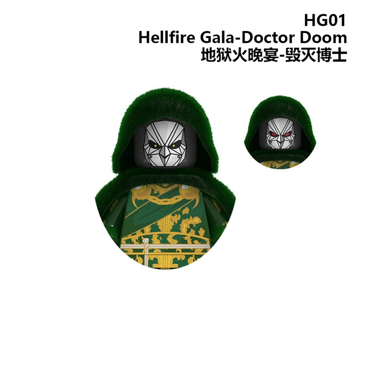 Figurka Doctor Doom – zelenozlatý Hellfire Gala